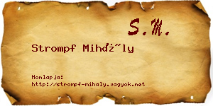 Strompf Mihály névjegykártya